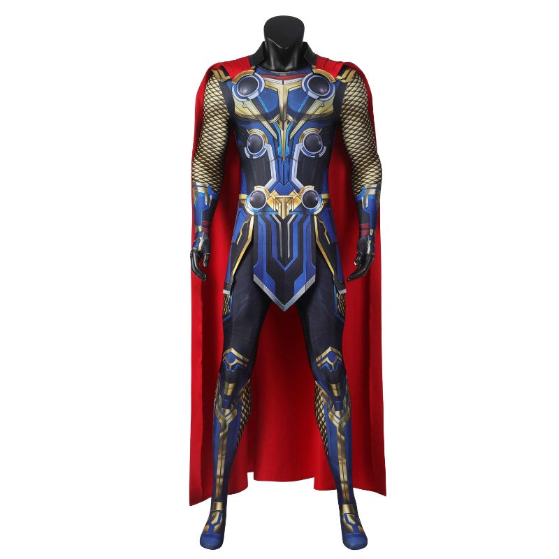 Thor Love And Thunder Cosplay Costume HD Printed Suit With Cape