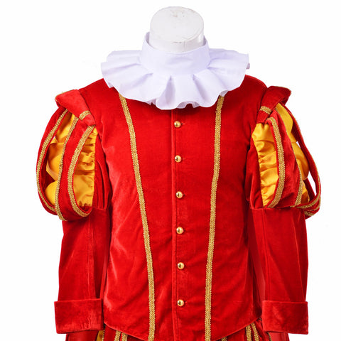 Men’s Tudor Renaissance Cosplay Costume - Elizabethan Era King’s Suit with Hat | Coscomos Medieval Series