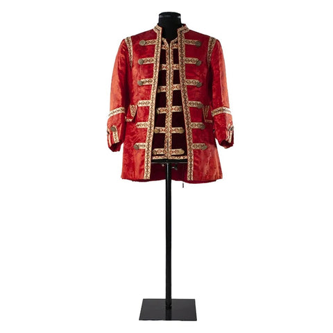 1790s Men's Victorian Tailcoat Red Vest Colonial Rococo Costume | Medieval Wedding Suit by Coscosmos