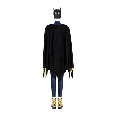 2022 Batgirl Cosplay Costume - Barbara Gordon Superhero Blue Jumpsuit Battle Suit with Cape