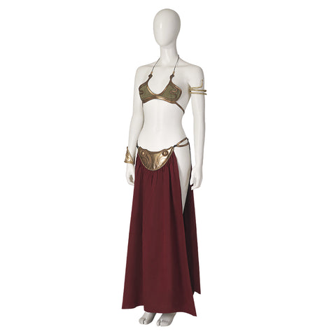 Star Wars Princess Leia Slave Girl Cosplay Costume – Iconic Outfit for Fans and Events