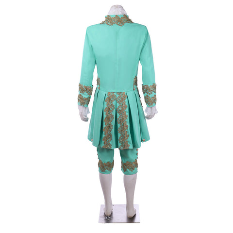 18th Century Rococo Men’s Court Dress - Green Retro Colonial Suit | Coscomos Medieval Series