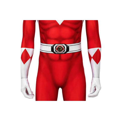 MMPR Red Ranger Suit Cosplay Jumpsuit – Mighty Morphin Power Rangers Costume