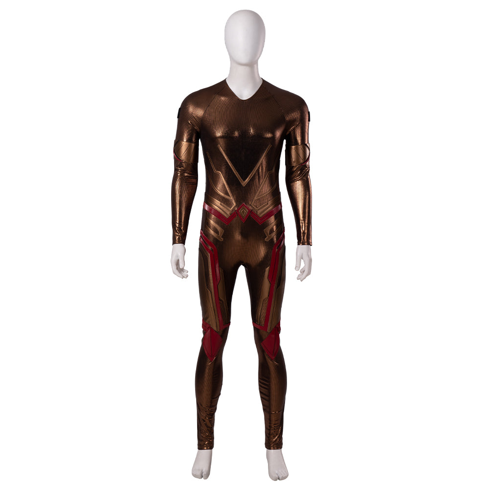 Guardians of the Galaxy 3 Adam Warlock Cosplay Costume - Printed Jumpsuit with Red Everak Armor for Men