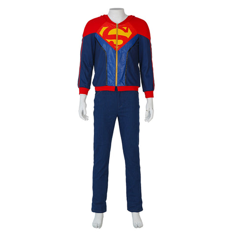 2022 Batman and Superman: Battle of the Super Sons Jon Kent Cosplay Costume Halloween Superboy Suit