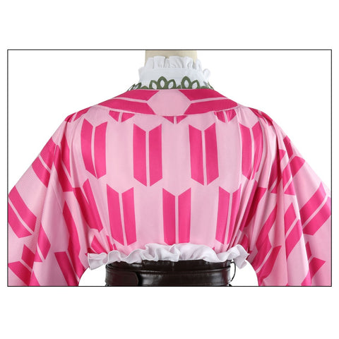 Anime Demon Slayer Mitsuri Kanroji Anniversary Cosplay Costume Set