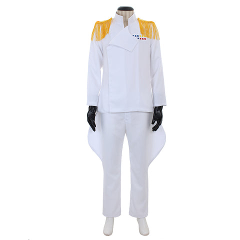 Star Wars Imperial Officer White Grand Admiral Uniform Cosplay Costume