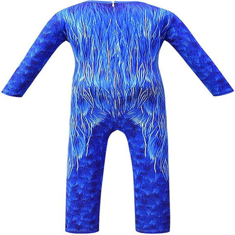 Boys Sonic the Hedgehog Blue Jumpsuit Halloween Costume