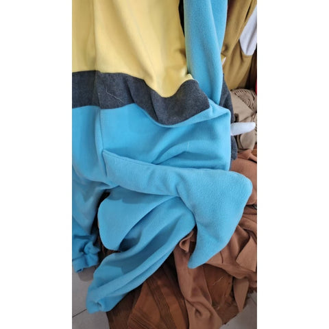 Lucario Anime Cosplay Costume Anime Pajamas  Outfit for Couples Performance Flannel Material