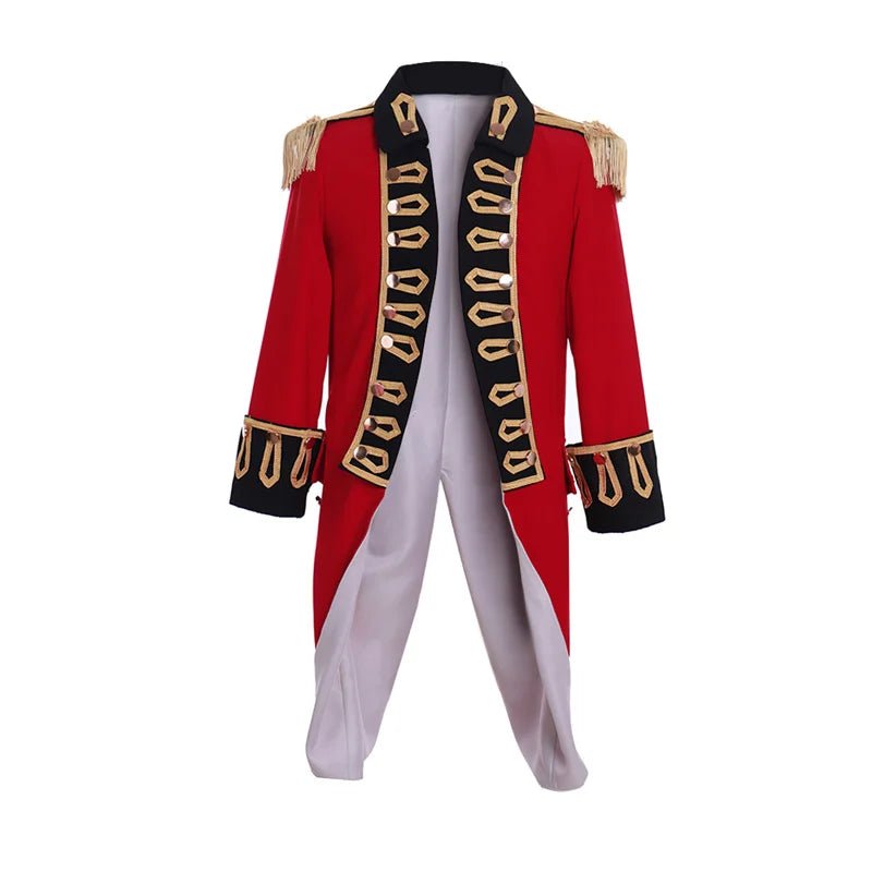 1770s Colonial Red Jacket - Richard Worsley Cosplay Costume | Captain George Bisset Uniform | Coscomos Series - Coscosmos