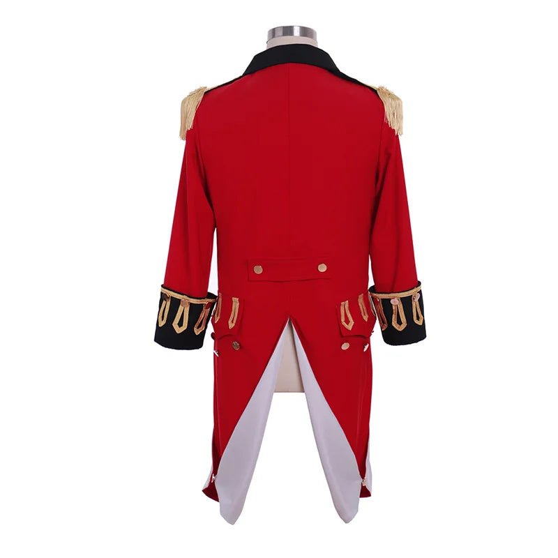 1770s Colonial Red Jacket - Richard Worsley Cosplay Costume | Captain George Bisset Uniform | Coscomos Series - Coscosmos