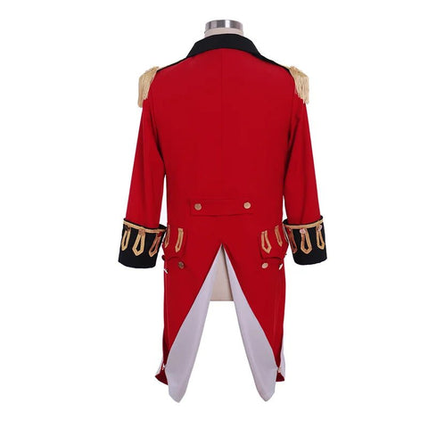 1770s Colonial Red Jacket - Richard Worsley Cosplay Costume | Captain George Bisset Uniform | Coscomos Series - Coscosmos