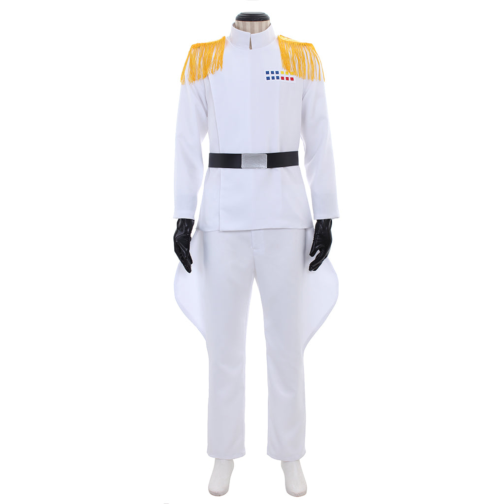 Star Wars Imperial Officer White Grand Admiral Uniform Cosplay Costume