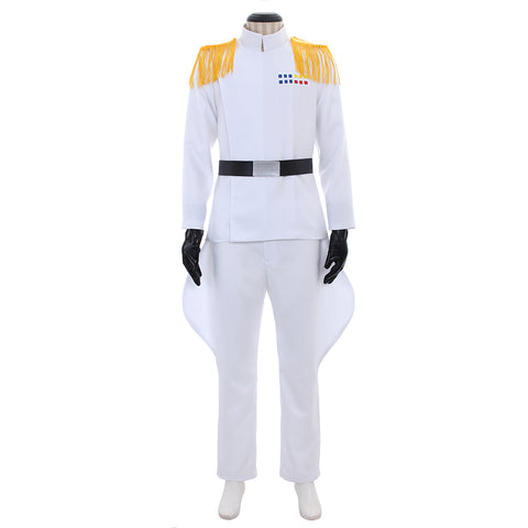 Star Wars Imperial Officer White Grand Admiral Uniform Cosplay Costume