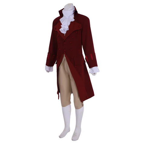 18th Century British Red Suit - Men’s Victorian Rococo Cosplay Costume | Colonial Marquis Outfit