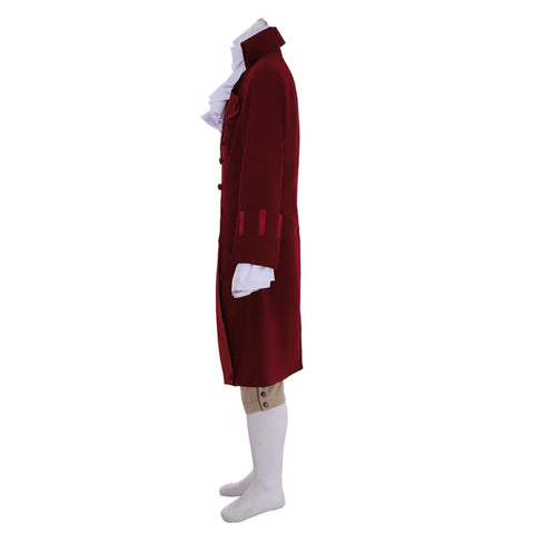 18th Century British Red Suit - Men’s Victorian Rococo Cosplay Costume | Colonial Marquis Outfit