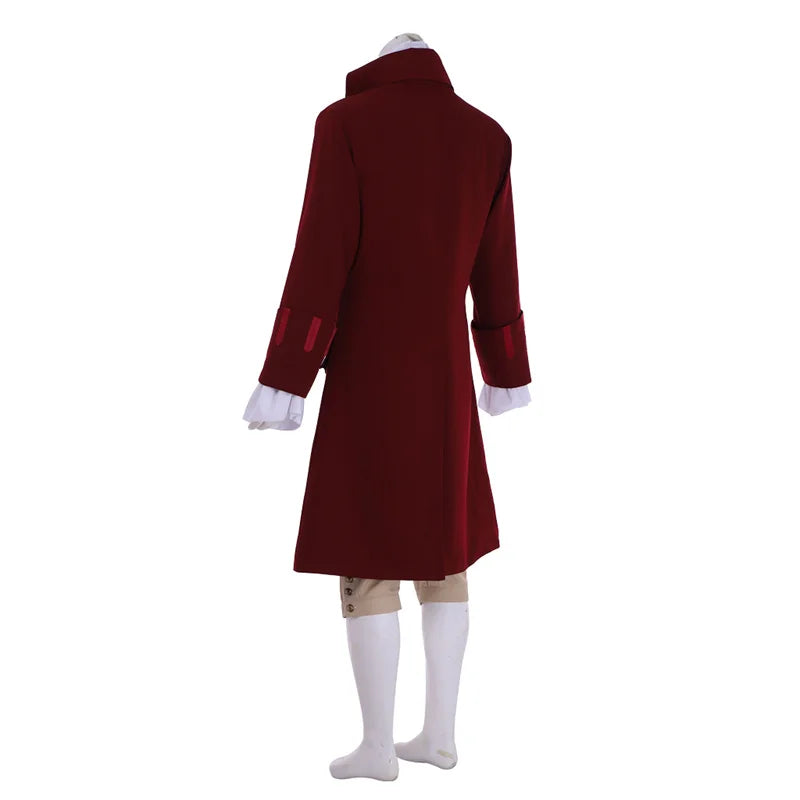 18th Century British Red Suit - Men’s Victorian Rococo Cosplay Costume | Colonial Marquis Outfit