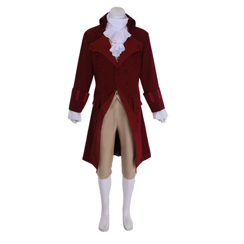 18th Century British Red Suit - Men’s Victorian Rococo Cosplay Costume | Colonial Marquis Outfit