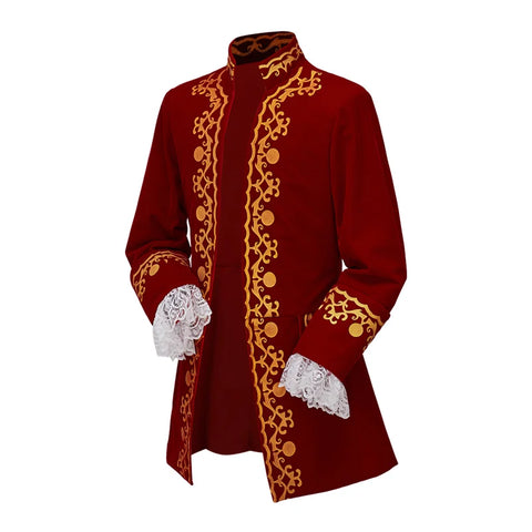 18th Century Colonial Military Uniform Tailcoat Medieval Victorian Mens Regency Clothing