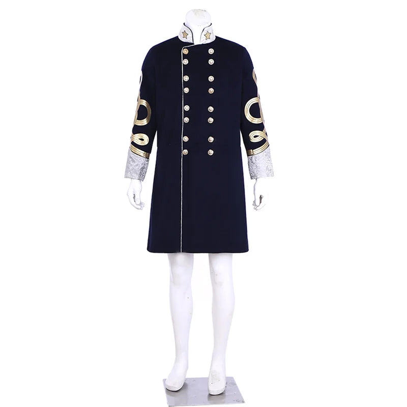 18th Century Men’s Embroidered Retro Jacket - Long Slim Collar Cosplay Coat | Coscosmos Medieval Series