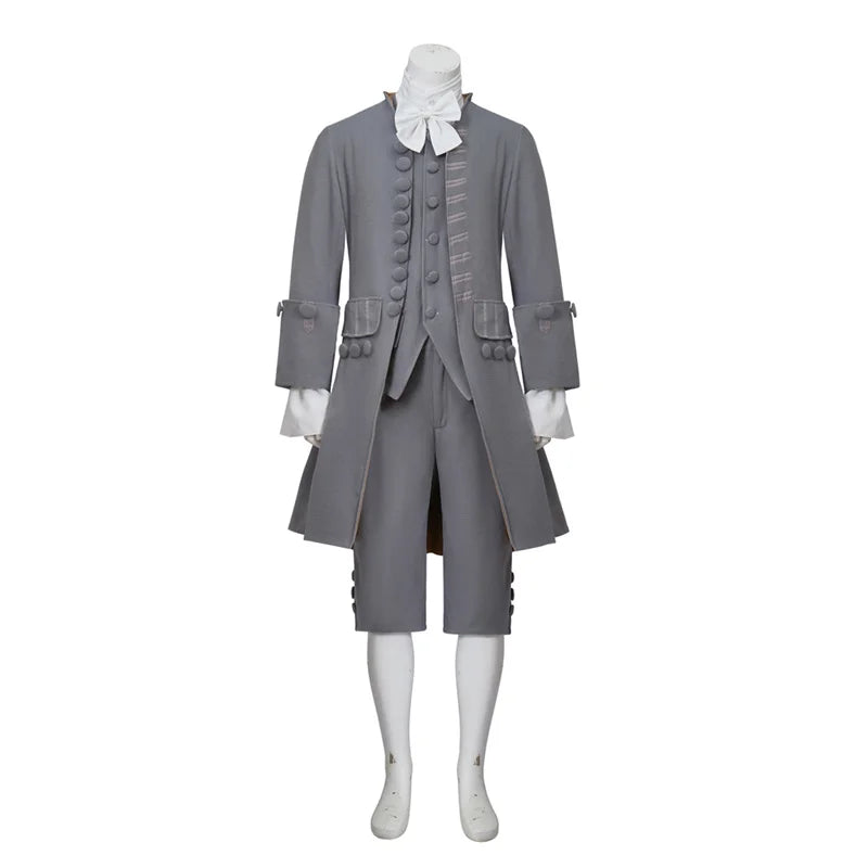 18th Century Victorian Prince Cosplay Costume - Tailcoat Blazer with Lace Tie for Halloween & Parties