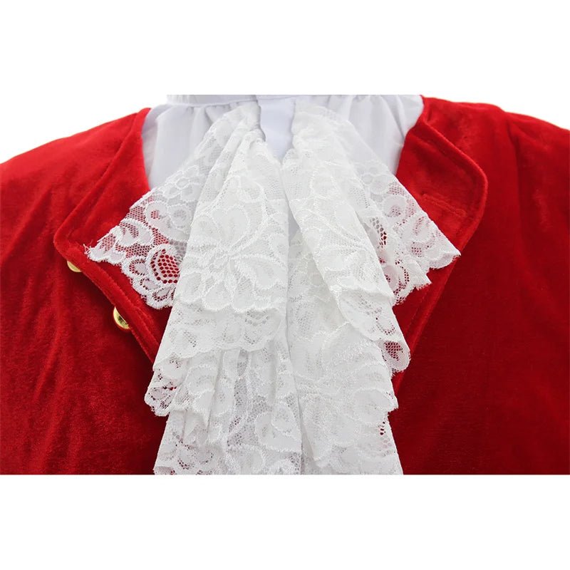 18th Century Aristocrat Costume for Men - Red Velvet Vintage Suit | Coscomos Medieval Series - Coscosmos