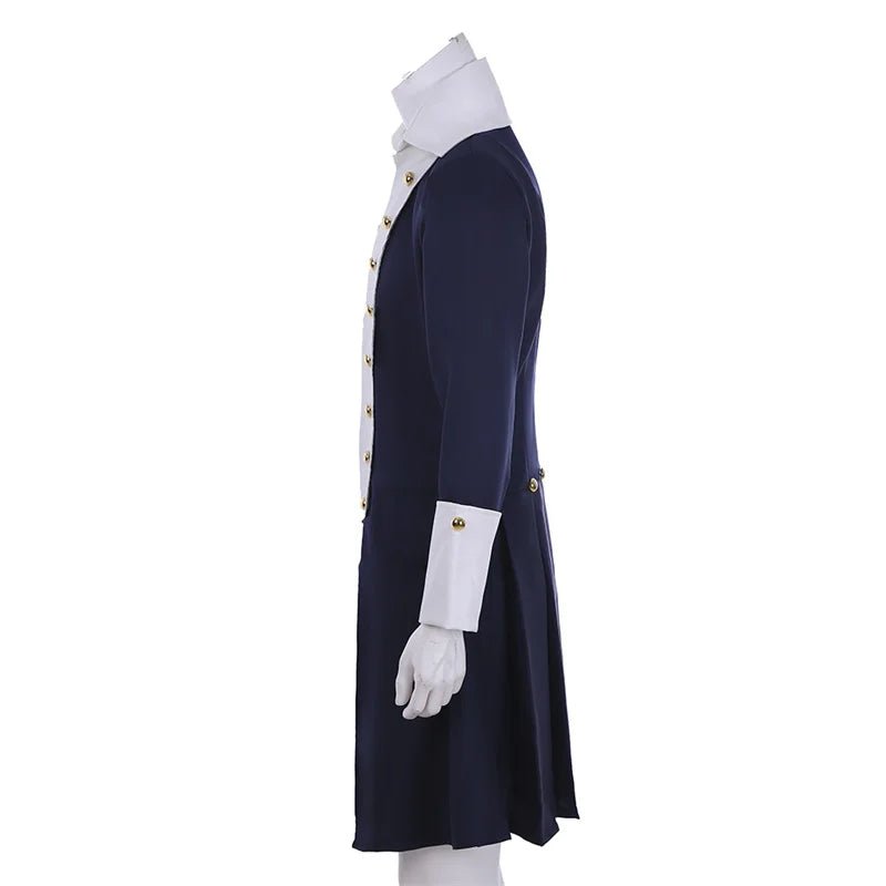 18th Century Men’s Royal Jacket Costume - Regency Blue Uniform Cosplay Coat | Medieval Tudor Outfit by Coscomos - Coscosmos