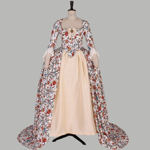 18th Century Rococo Ball Gown Vintage Tapestry Medieval Dress Victorian Costume - Coscosmos