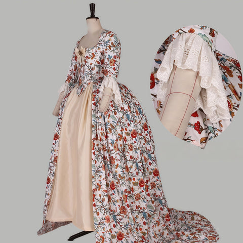 18th Century Rococo Ball Gown Vintage Tapestry Medieval Dress Victorian Costume - Coscosmos