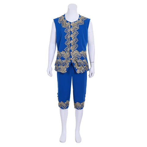 18th Century Rococo Men's Blue Court Suit - Colonial British Costume for Reenactments & Cosplay - Coscosmos