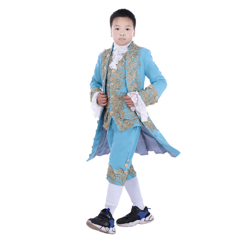 18th Century Colonial Court Costume for Boys - Washington Rococo Blazer Suit