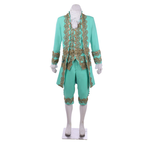 18th Century Rococo Men’s Court Dress - Green Retro Colonial Suit | Coscomos Medieval Series