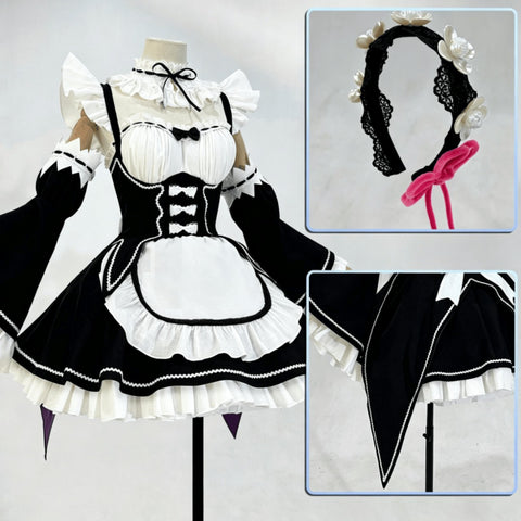 Re:Zero − Starting Life in Another World Rem Maid Cosplay Costume