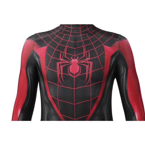 Spiderman PS5 Miles Morales Kids Jumpsuit Cosplay Costume