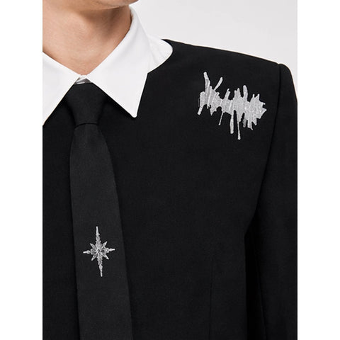Spliced Fake‑Two‑Piece Waist‑Fitted Blazer Cosplay Costume
