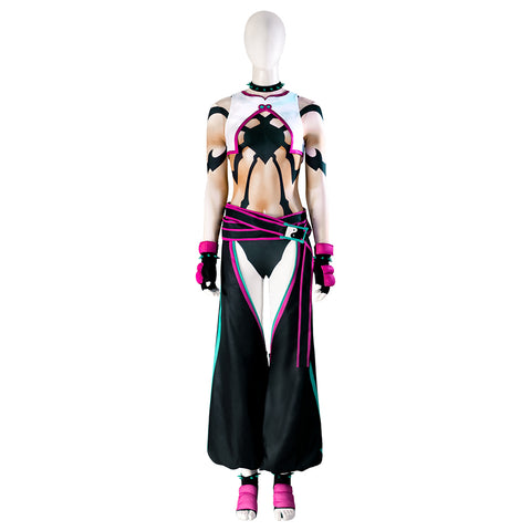 Deluxe Street Fighter VI Juri Han Cosplay Costume - Complete Set for Fans