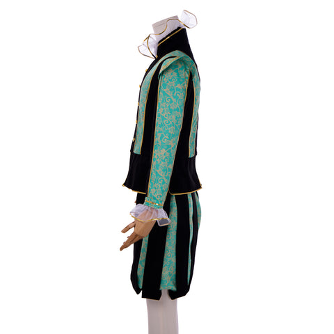 Tudor Court Noble Men's Costume - Elizabethan Prince Outfit with Hat | Coscomos Medieval Series