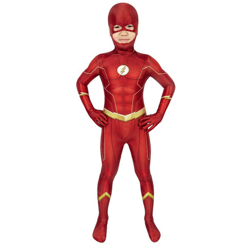 The Flash Season 6 Barry Allen Cosplay Costume Kid Jumpsuit Body Costume