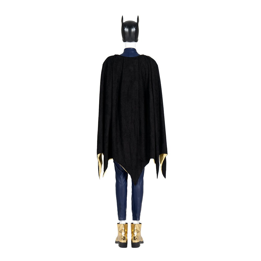 2022 Batgirl Cosplay Costume - Barbara Gordon Superhero Blue Jumpsuit Battle Suit with Cape - Coscosmos