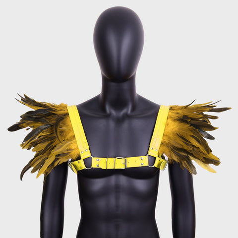 2024 New Halloween Cosplay Feather Cape Men's Cloak Party Costume - Coscosmos