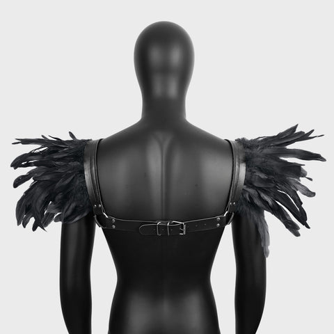 2024 New Halloween Cosplay Feather Cape Men's Cloak Party Costume - Coscosmos
