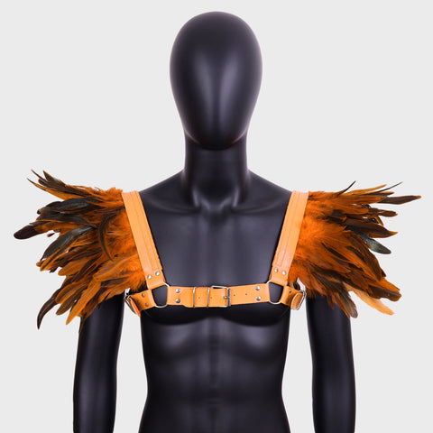 2024 New Halloween Cosplay Feather Cape Men's Cloak Party Costume - Coscosmos