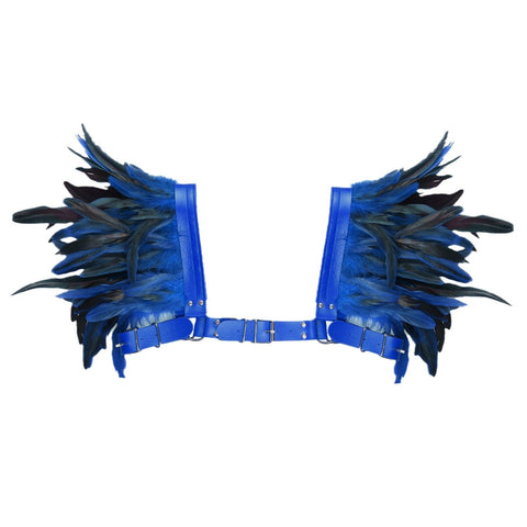 2024 New Halloween Cosplay Feather Cape Men's Cloak Party Costume - Coscosmos