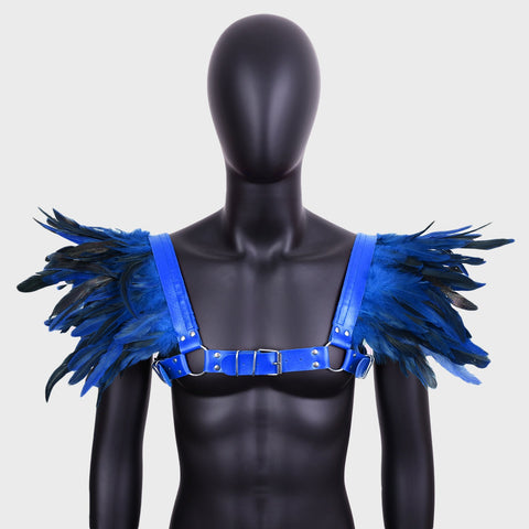 2024 New Halloween Cosplay Feather Cape Men's Cloak Party Costume - Coscosmos