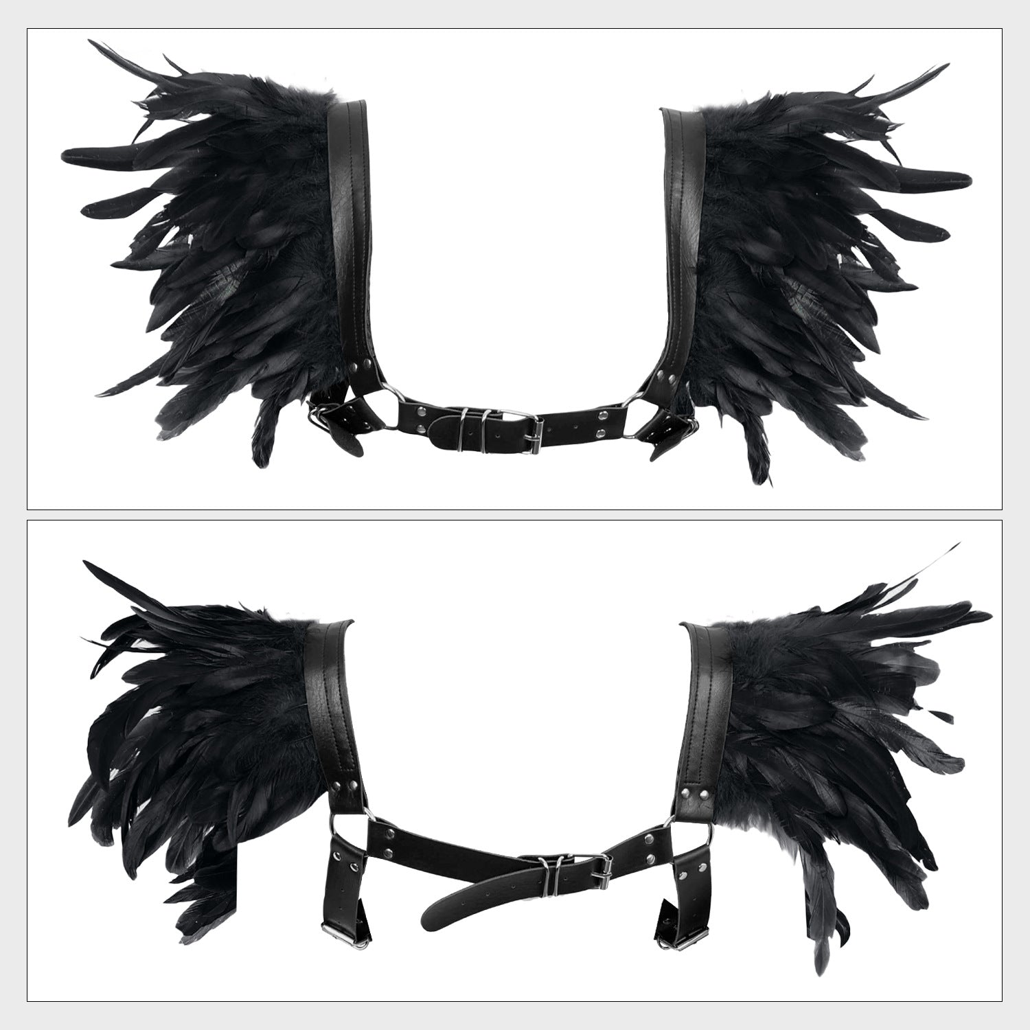 2024 New Halloween Cosplay Feather Cape Men's Cloak Party Costume - Coscosmos