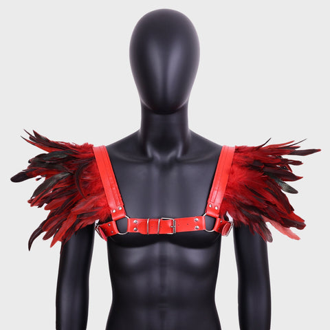 2024 New Halloween Cosplay Feather Cape Men's Cloak Party Costume - Coscosmos
