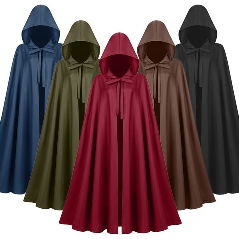 2025 Amazon Halloween Cloak Cosplay Costume Medieval Fantasy Wizard Robe - Coscosmos
