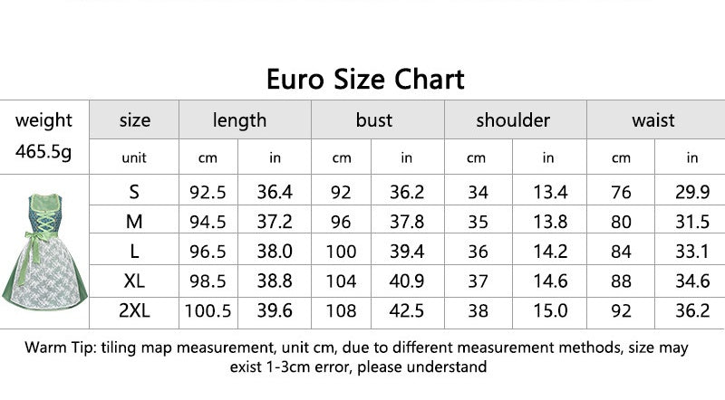 2025 Cross - border European and American German Oktoberfest Bavarian Dress Lace Color Block Women's Dress Performance Costume - Coscosmos