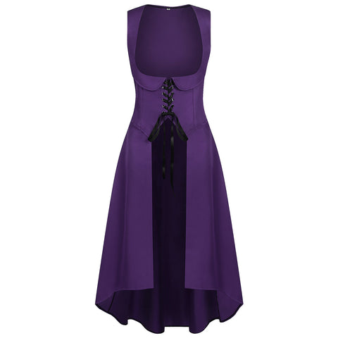2025 European Medieval Victorian Era Lace - Trimmed Dress Cosplay Costume - Coscosmos