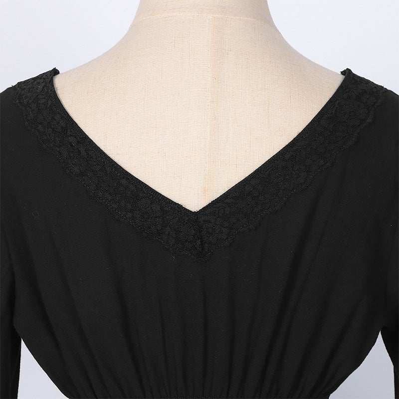 2025 European Medieval Victorian Era Lace - Trimmed Dress Cosplay Costume - Coscosmos